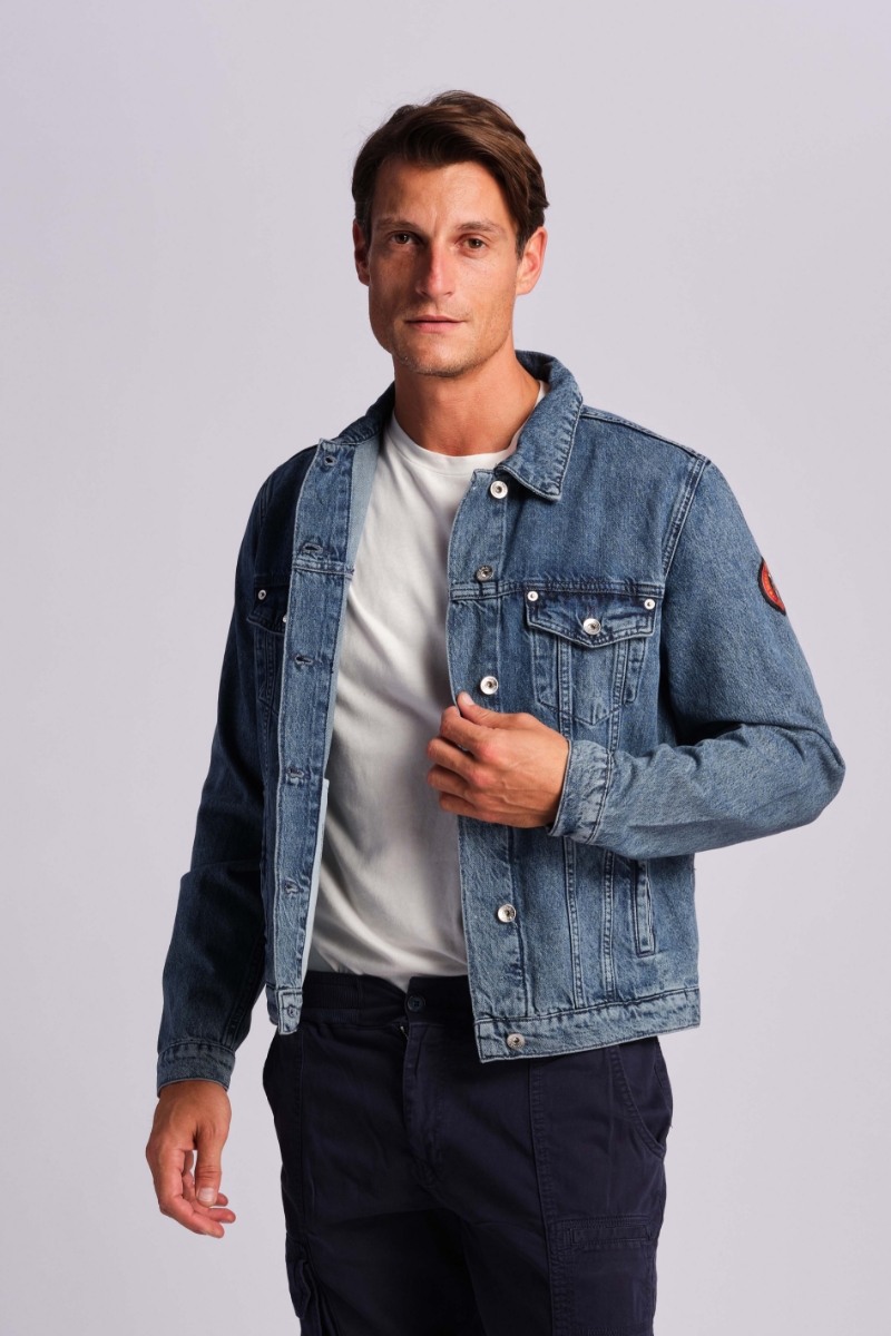 Imperial Blue Men Denim Jacket 