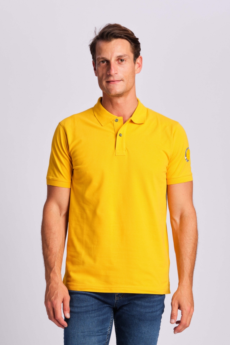 Gelb Mann Polo-t-shirt