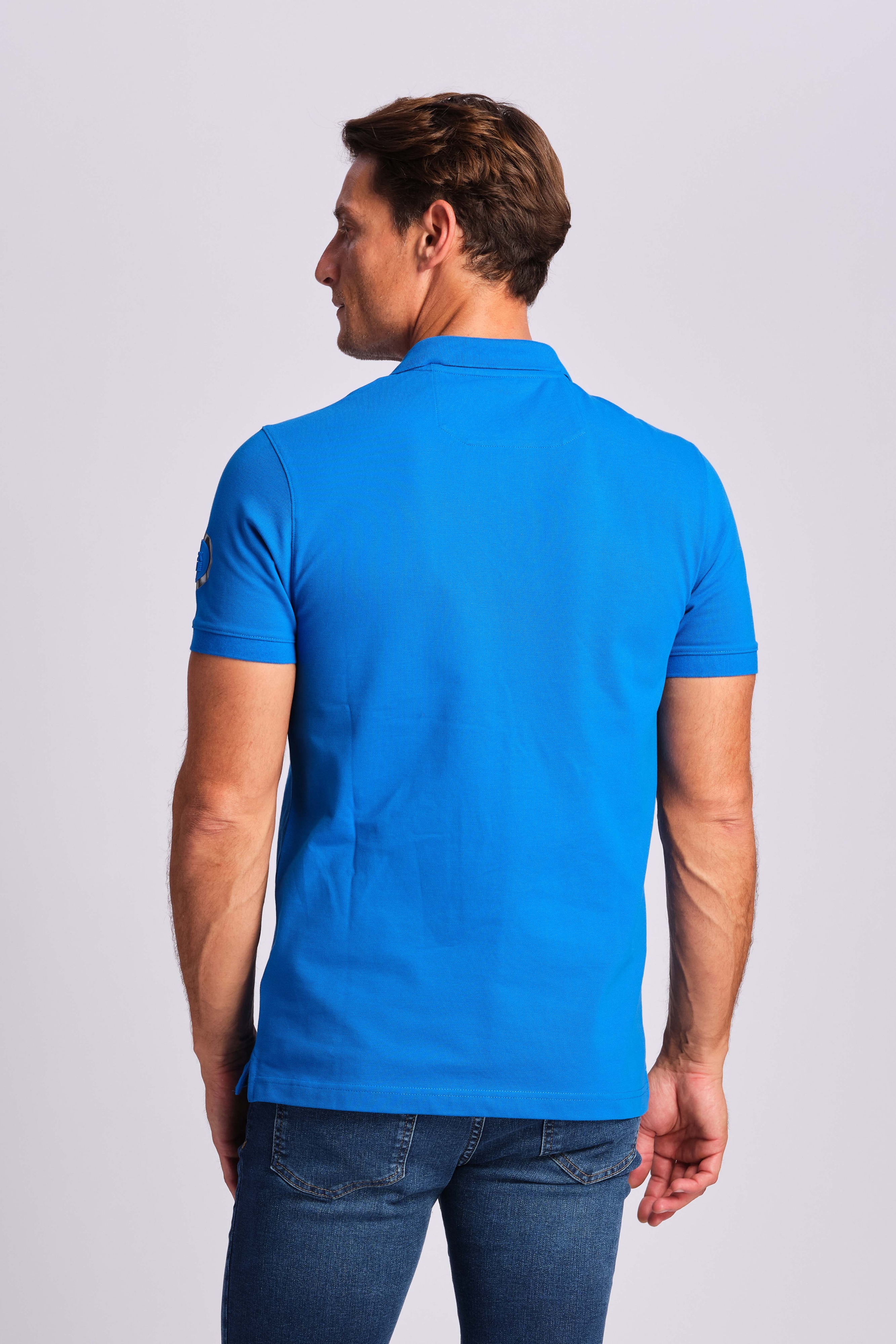 Meeresblau Mann Polo-t-shirt