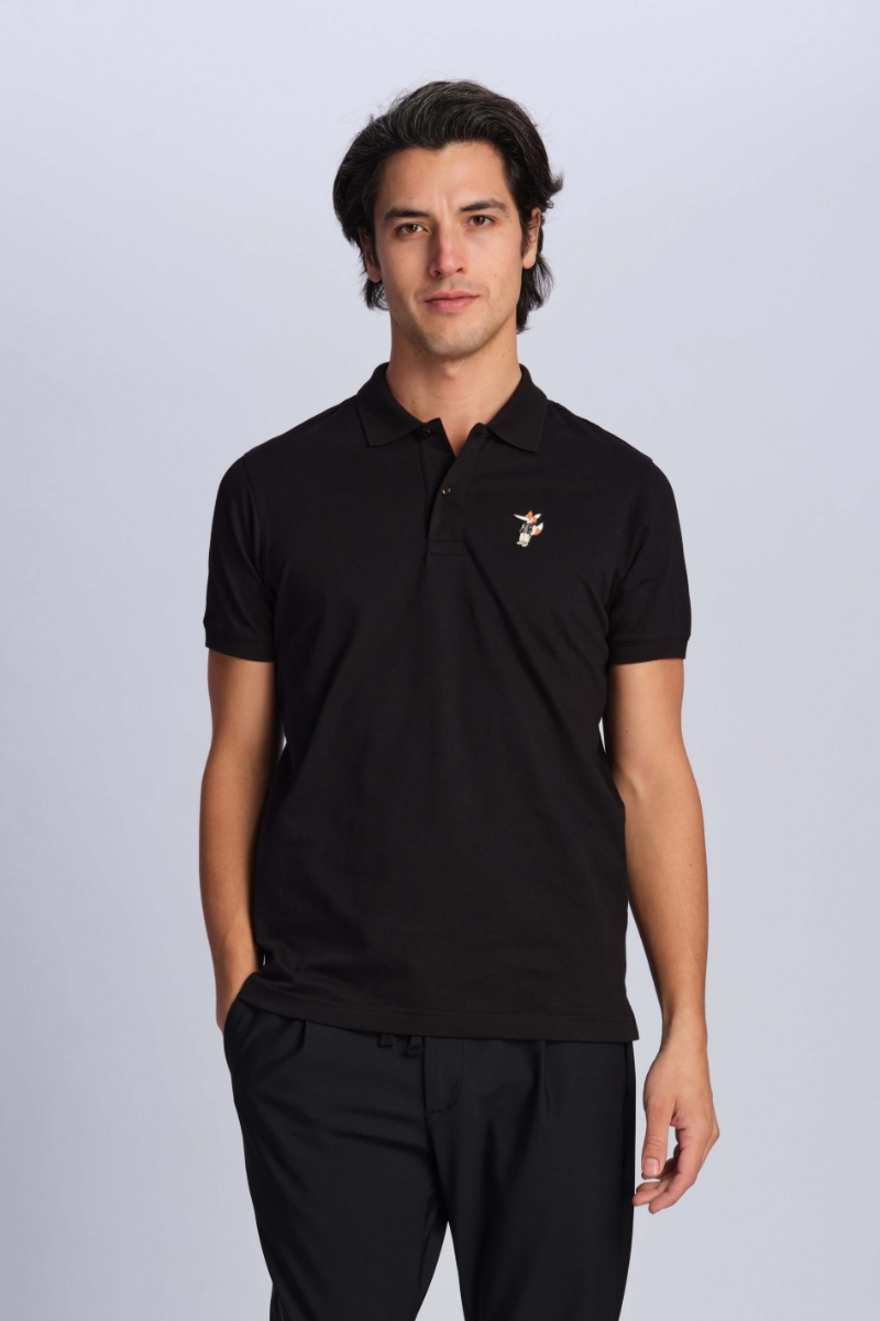 Schwarz Mann Polo-t-shirt