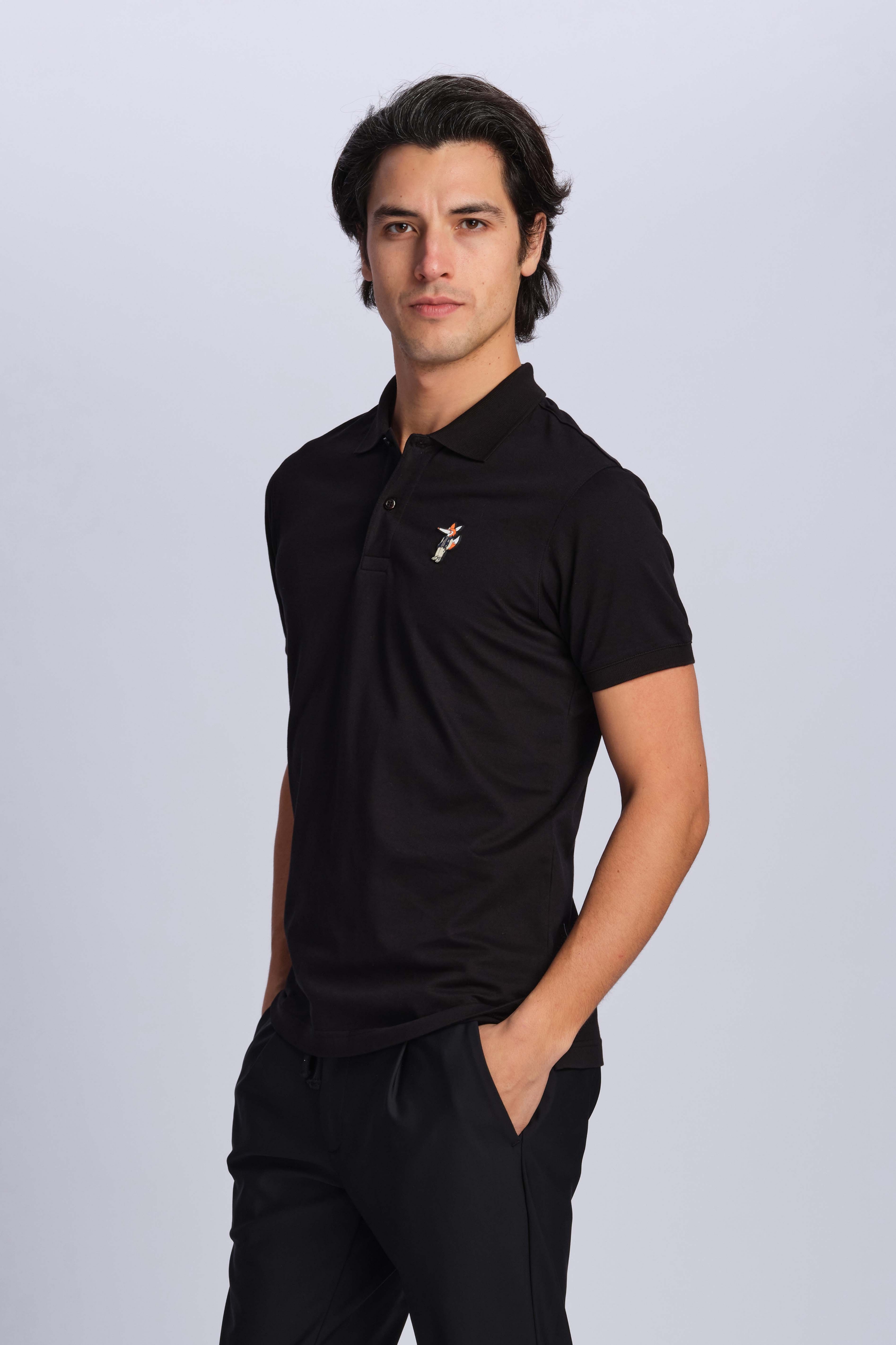 Schwarz Mann Polo-t-shirt