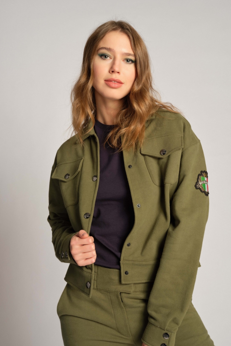 Grün Frau Sweatjacke