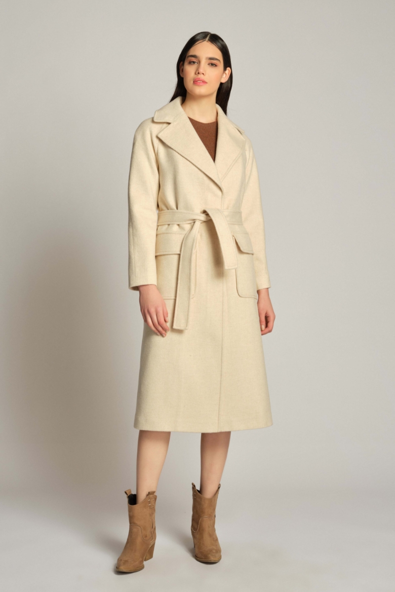 Ecru Donna Cappotto