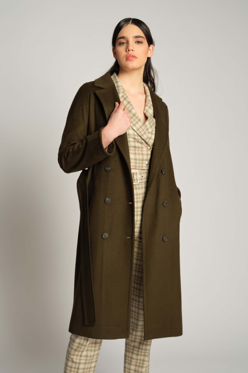 Verde Scuro Donna Trench