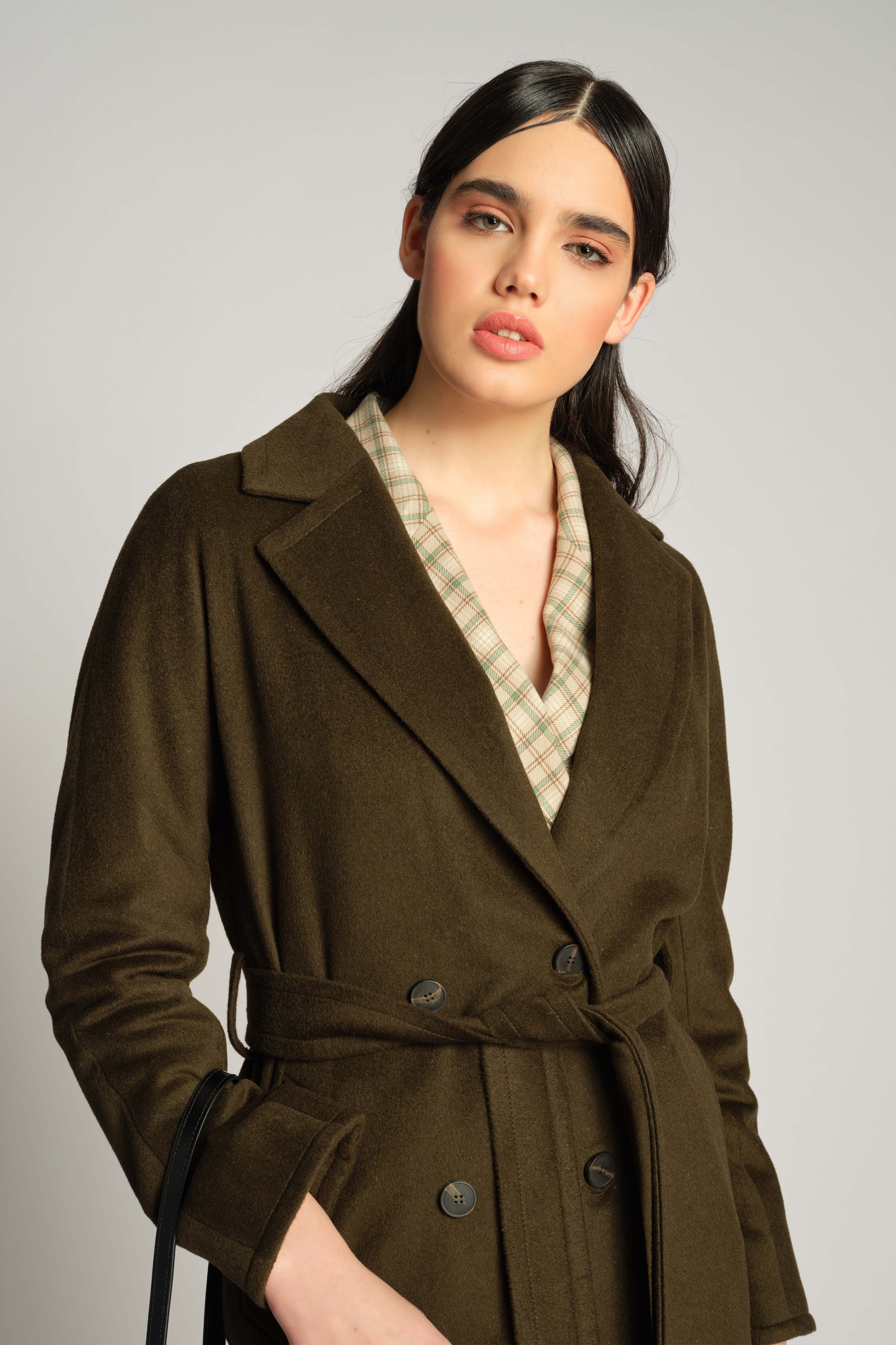 Verde Scuro Donna Trench