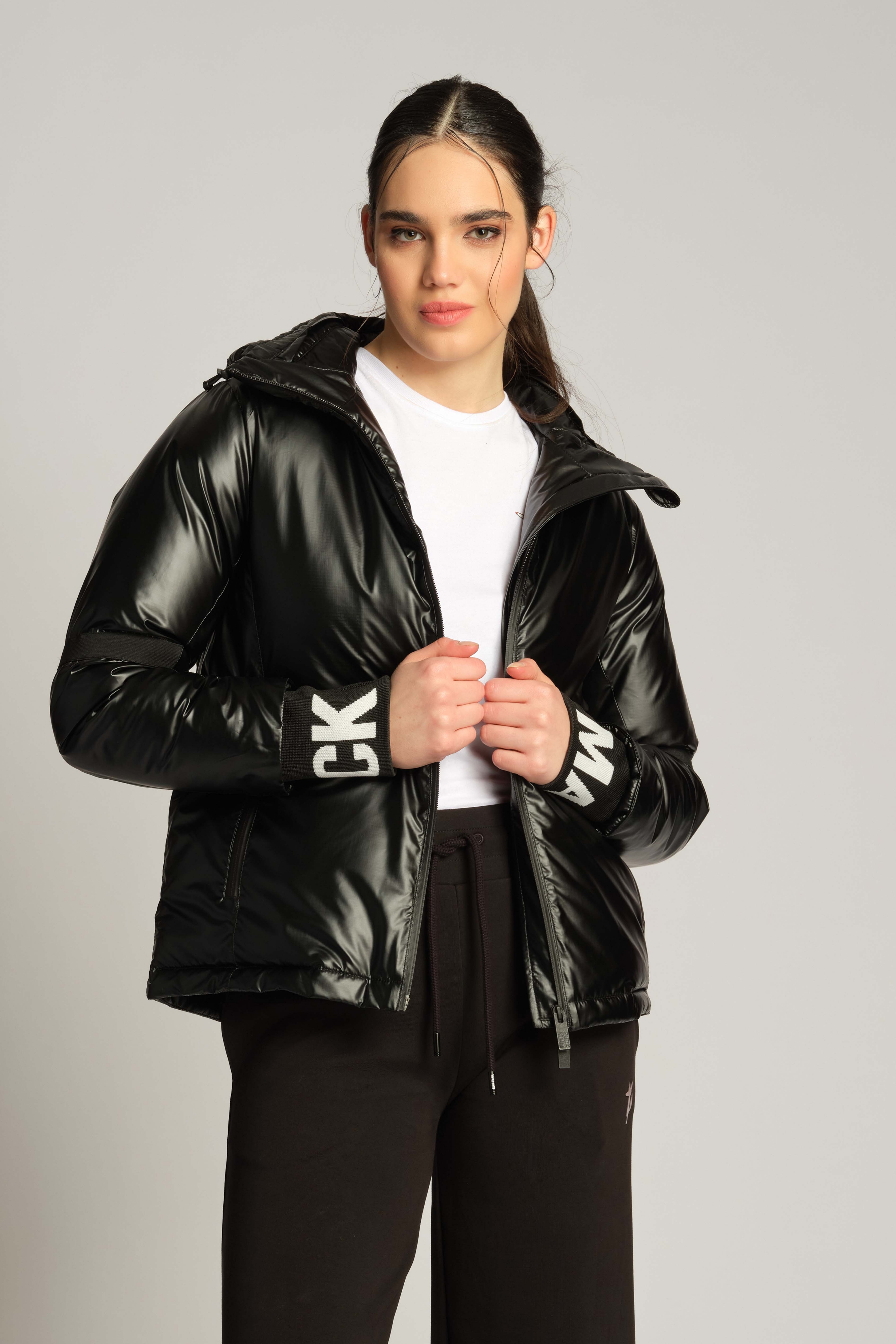 Schwarz Frau Outdoor-jacke