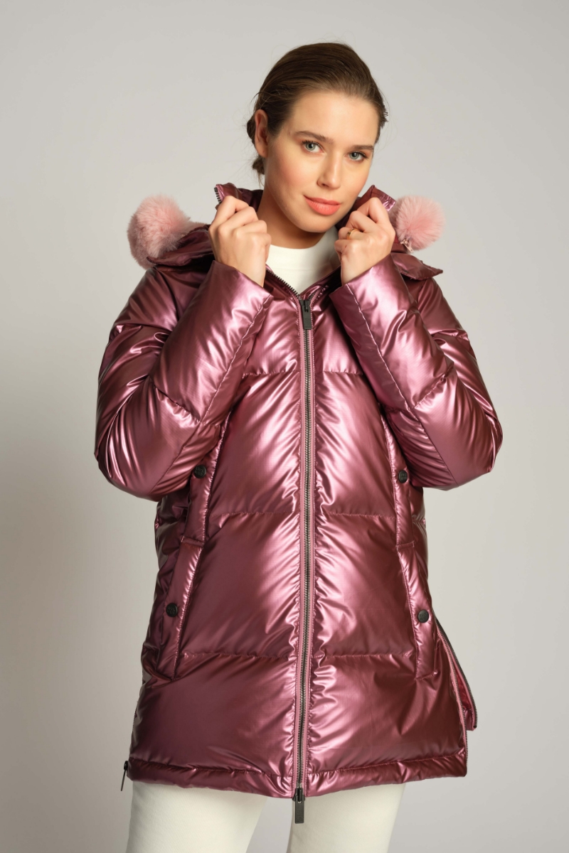 Rosa Frau Outdoor-jacke