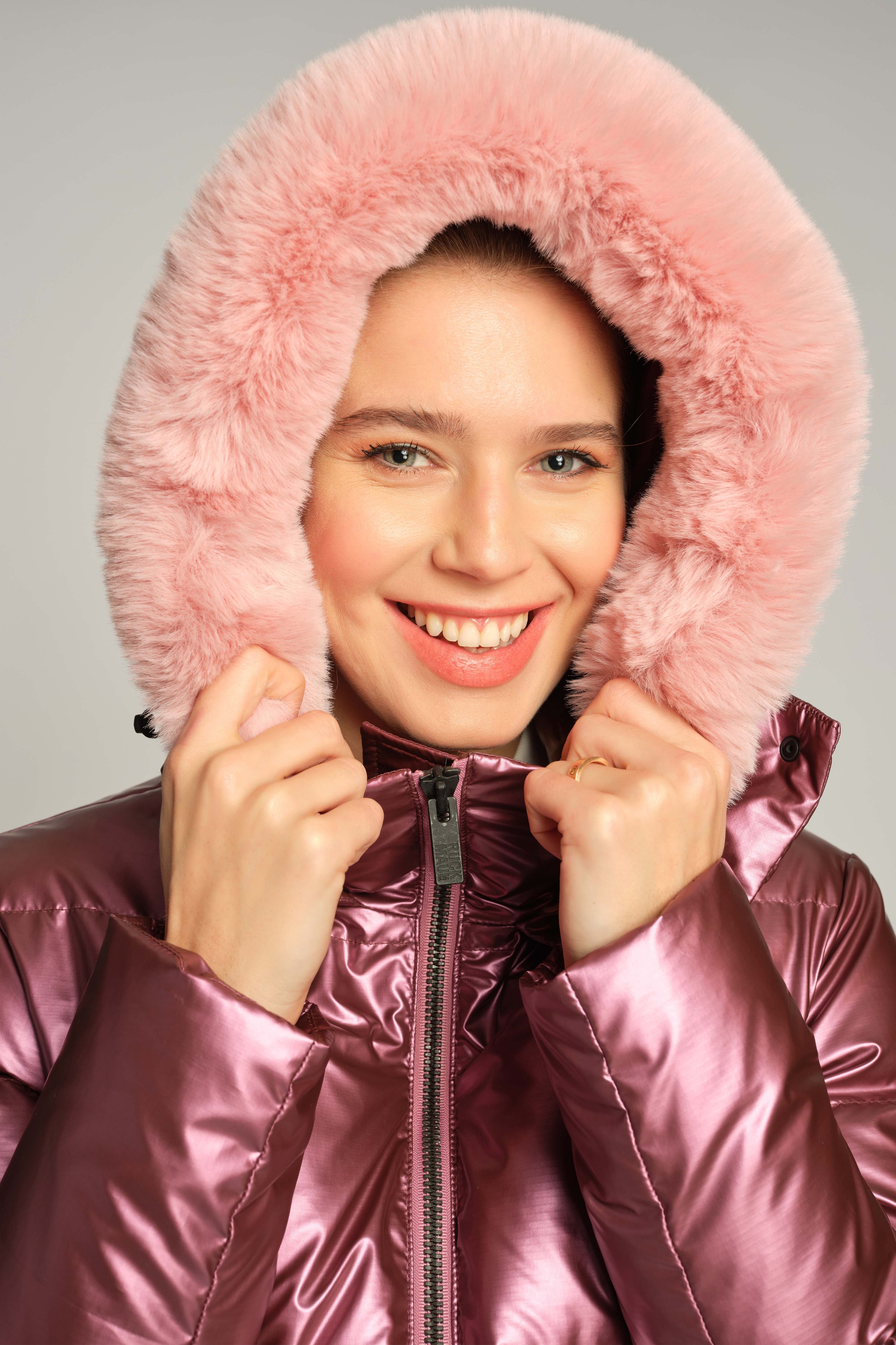 Rosa Frau Outdoor-jacke