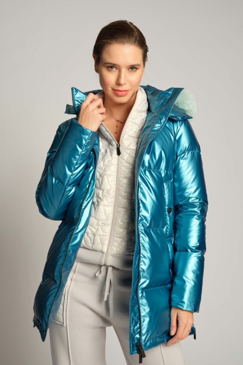 Parisian Blue Woman Outdoor Jacket 