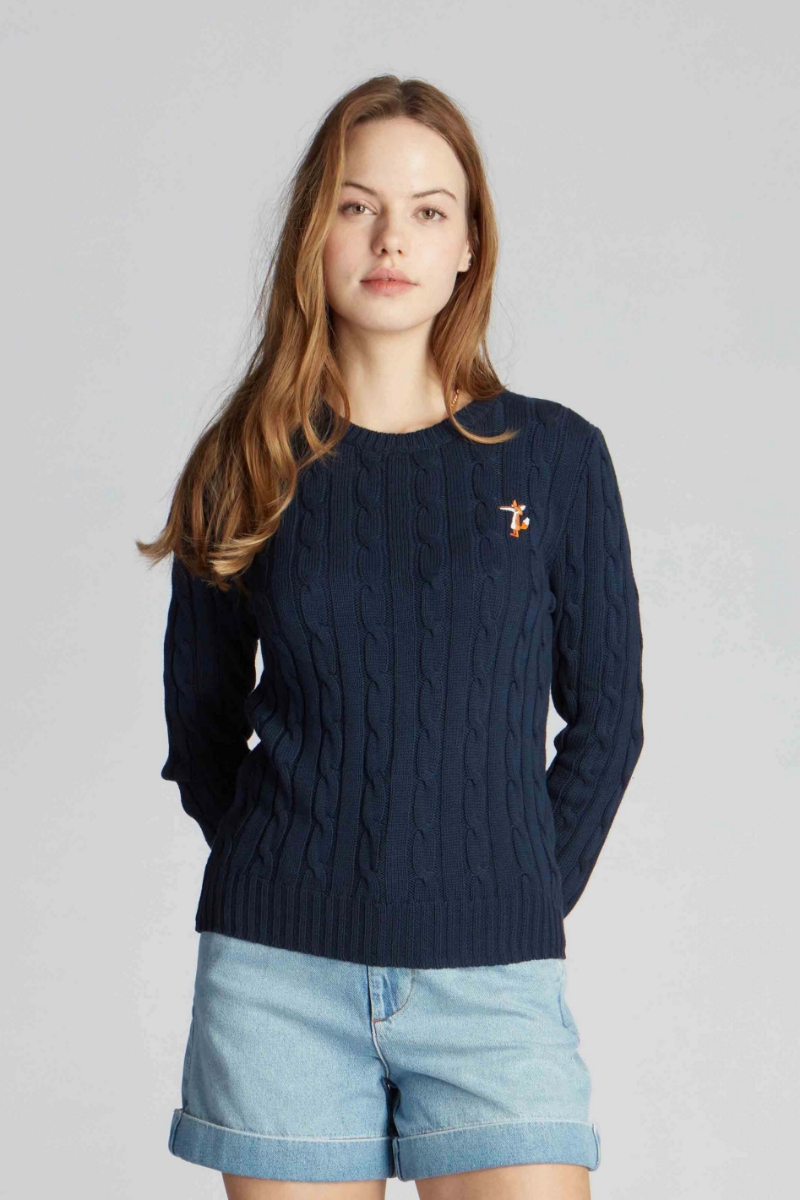 Navy Blue Women Sweater 