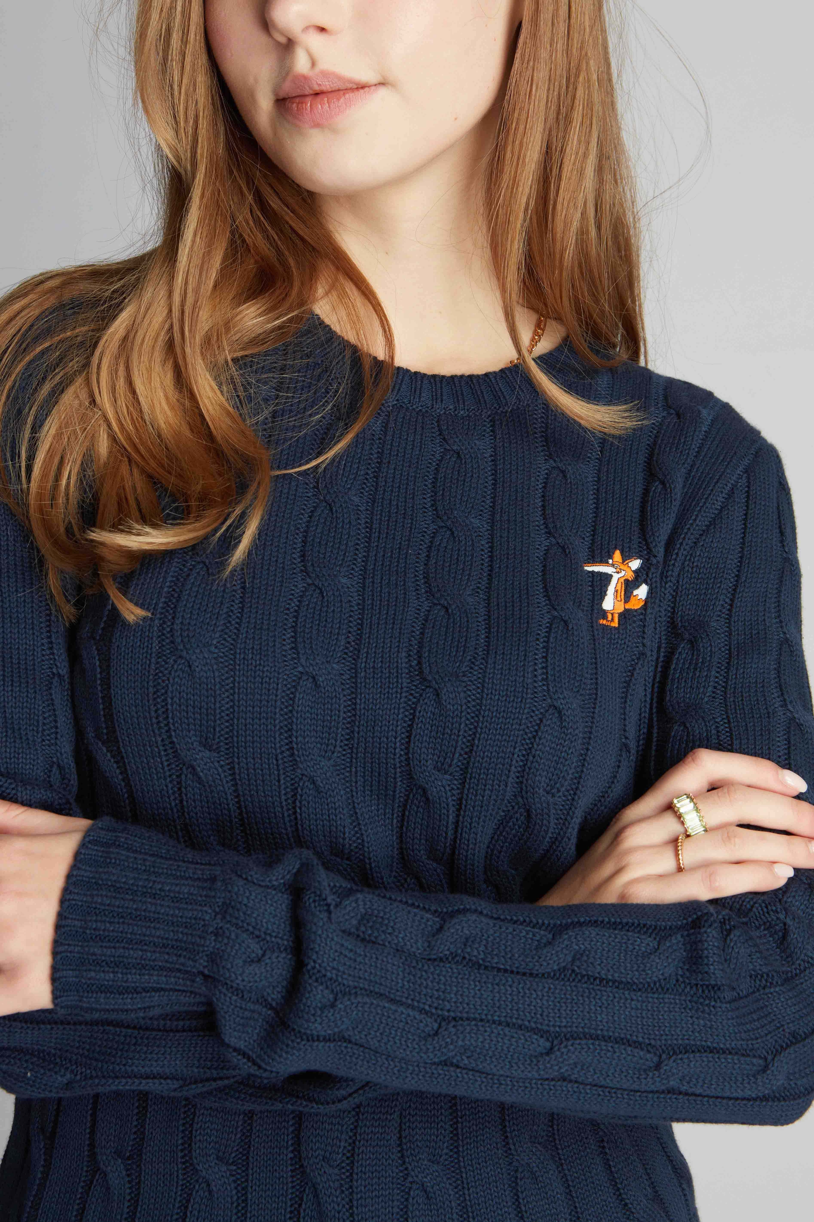 Marineblau Frau Pullover