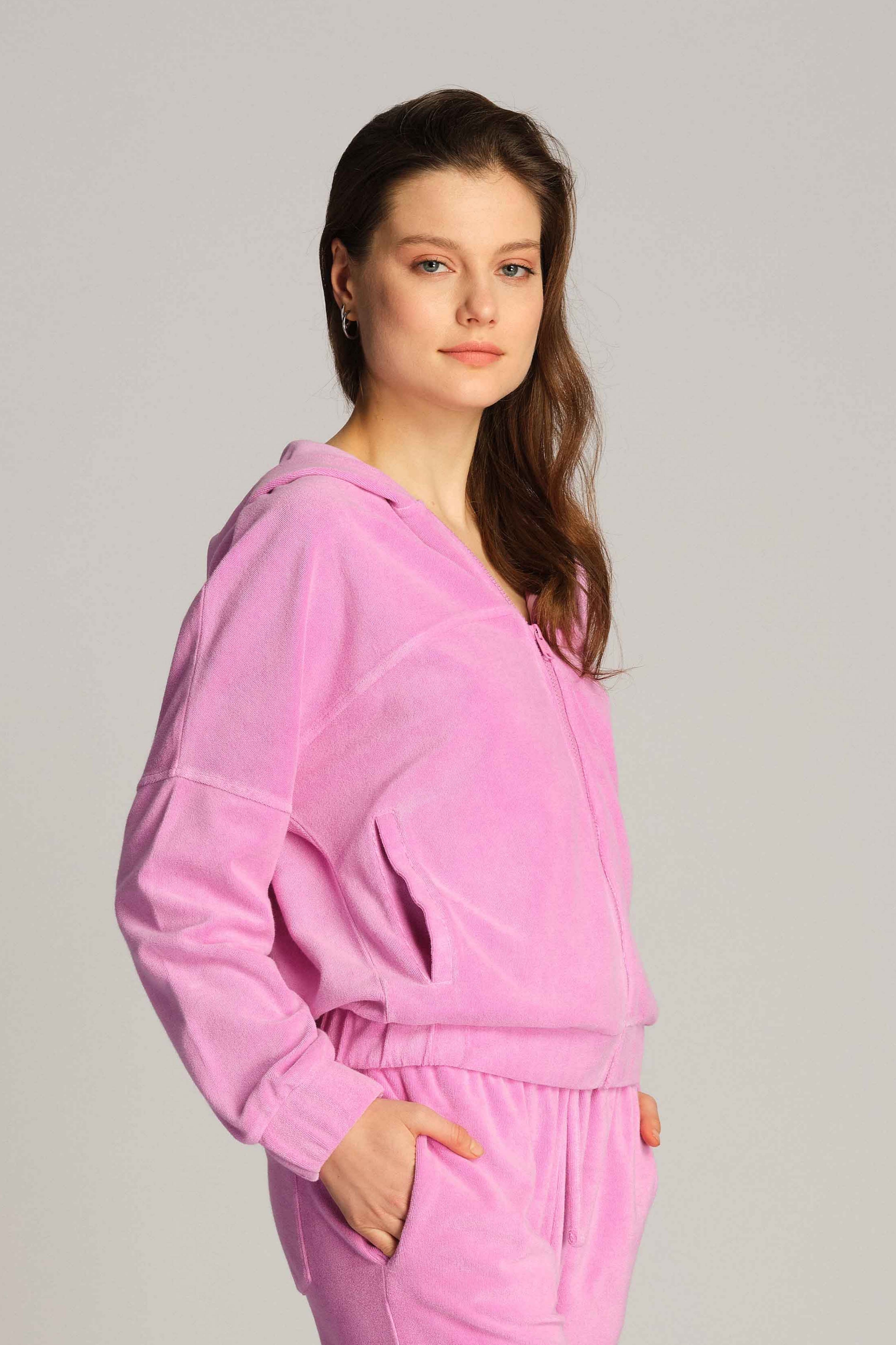 Violett Frau Sweatjacke