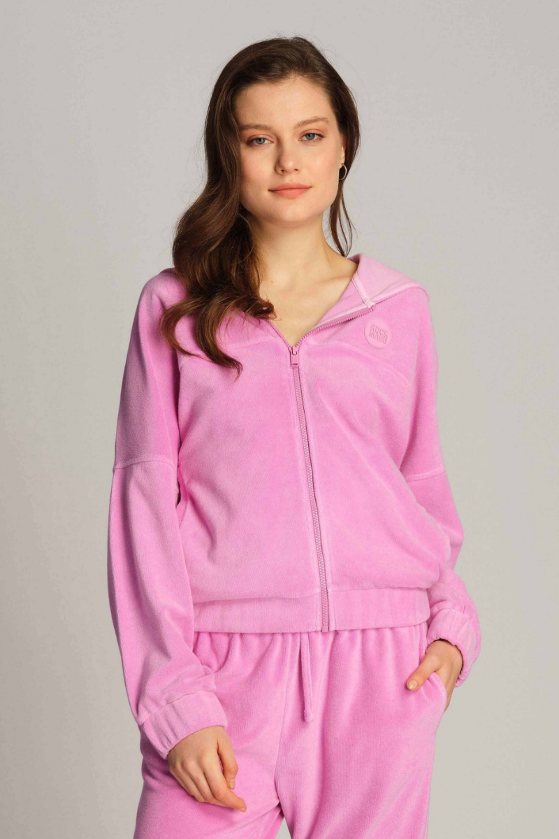 Violett Frau Sweatjacke