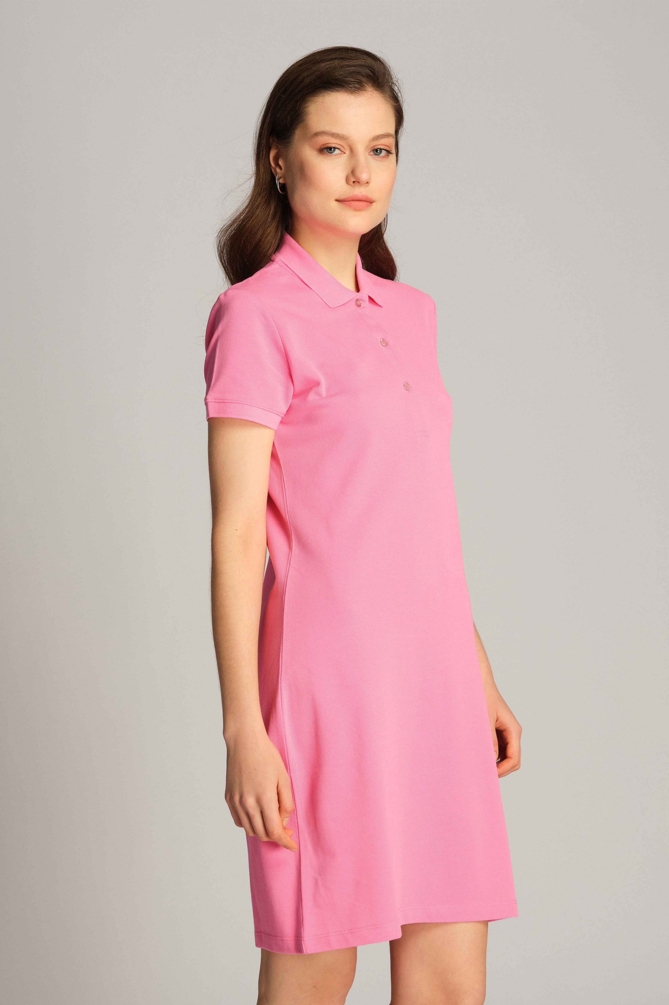 Neon-rosa Frau Kleid