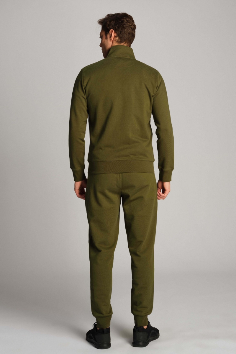 Verde Scuro Uomo Pantaloni İn Felpa