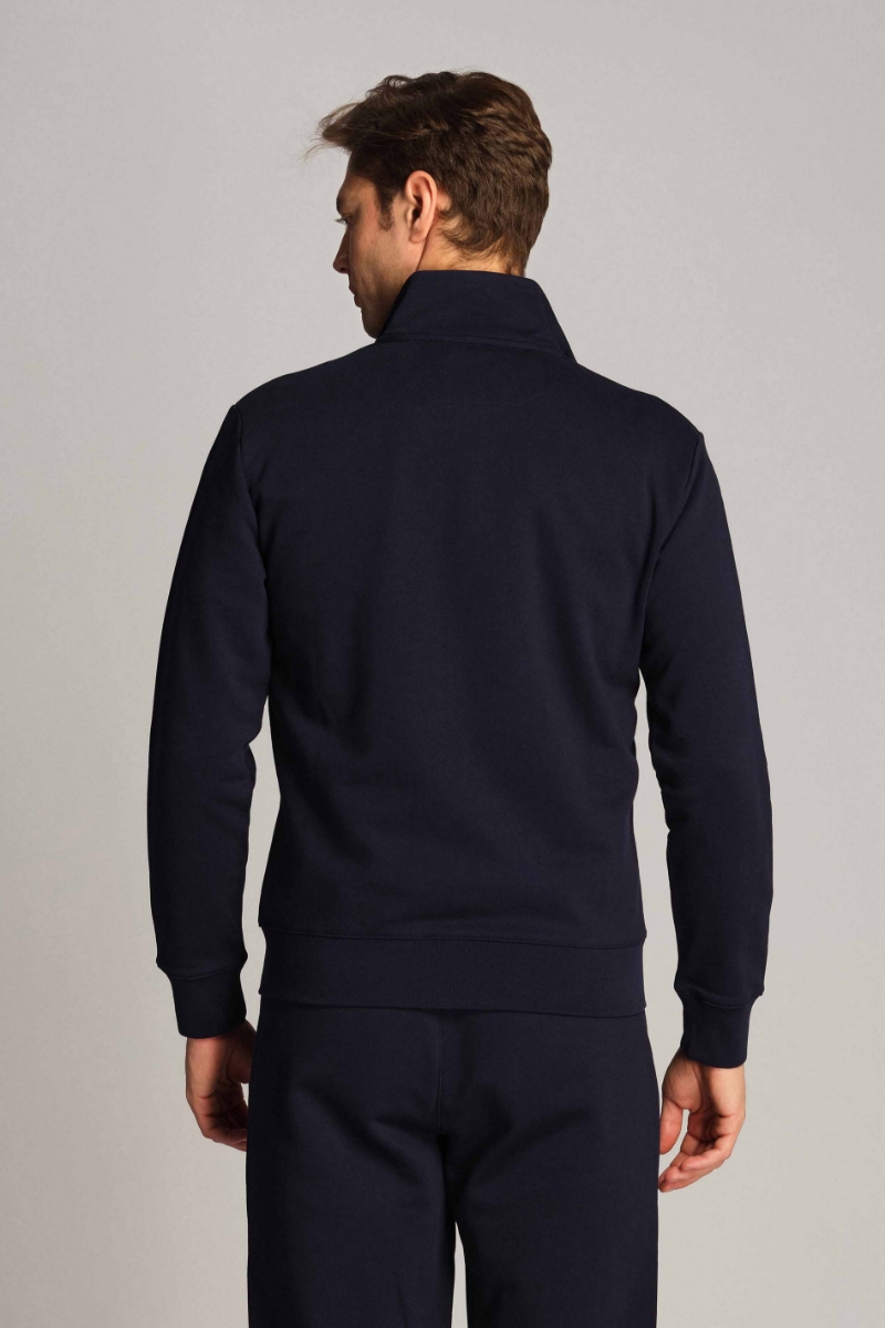 Navy Blue Men Sweat Jacket 