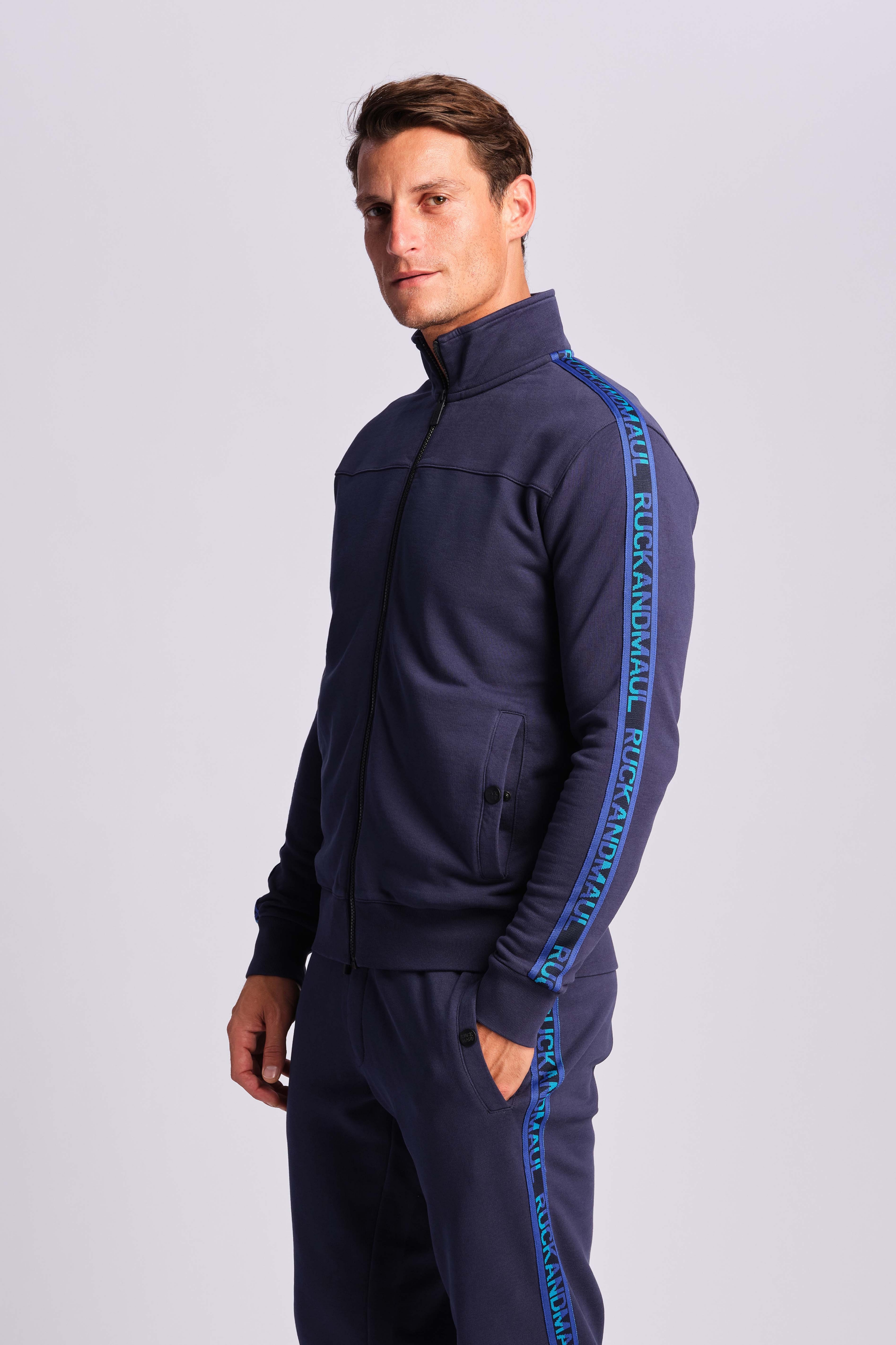 Marineblau Mann Sweatjacke