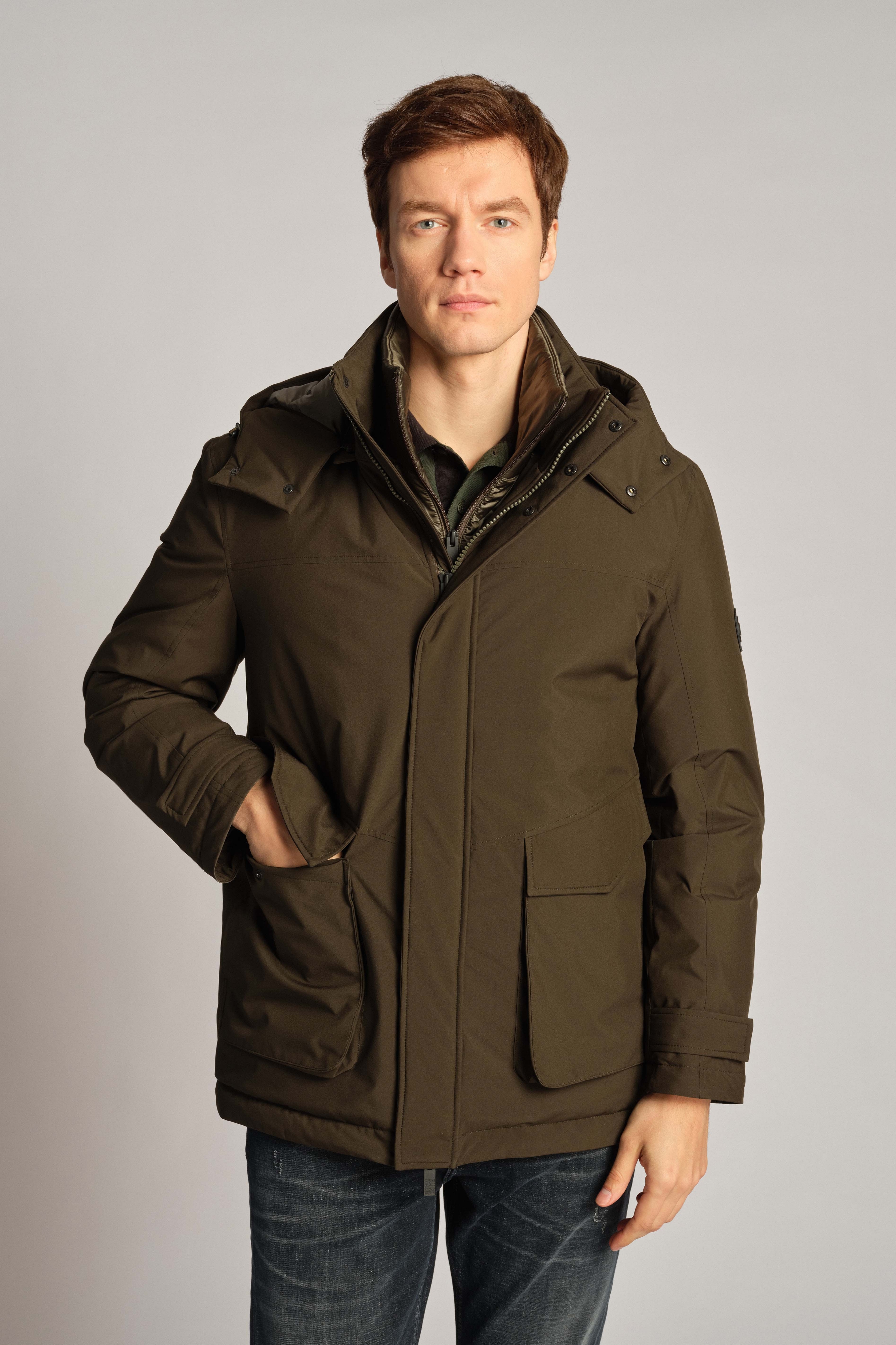 Dunkelgrün Mann Outdoor-jacke