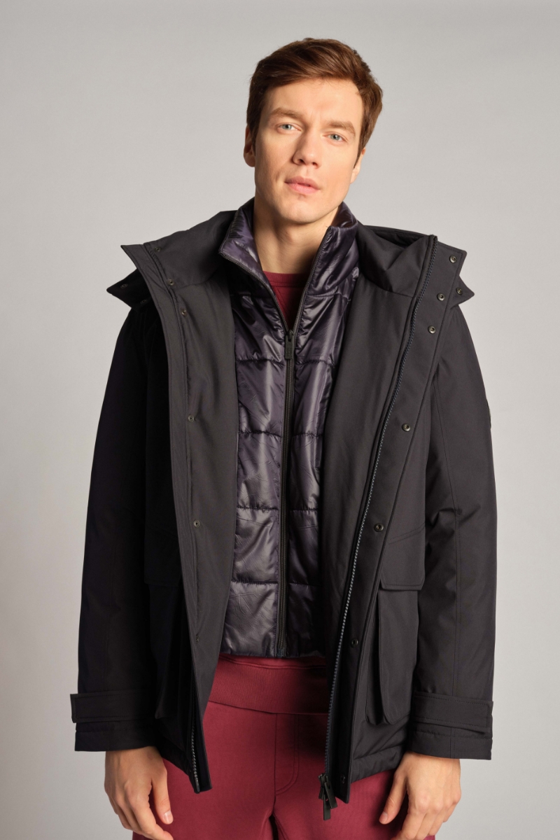 Navy Blue Men Outdoor Jacket 