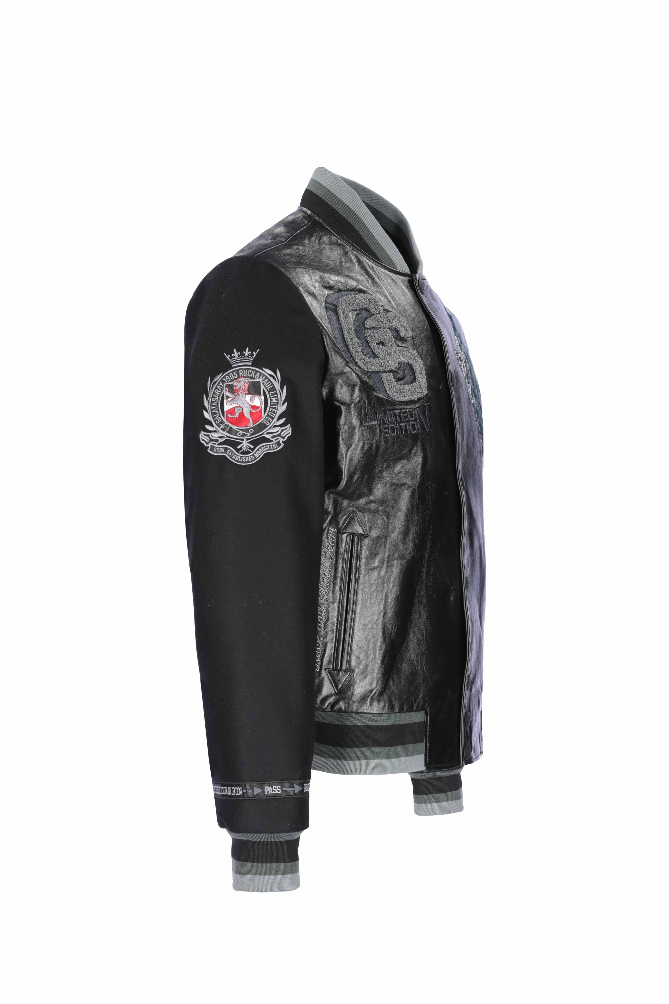 Schwarz Mann College-jacke