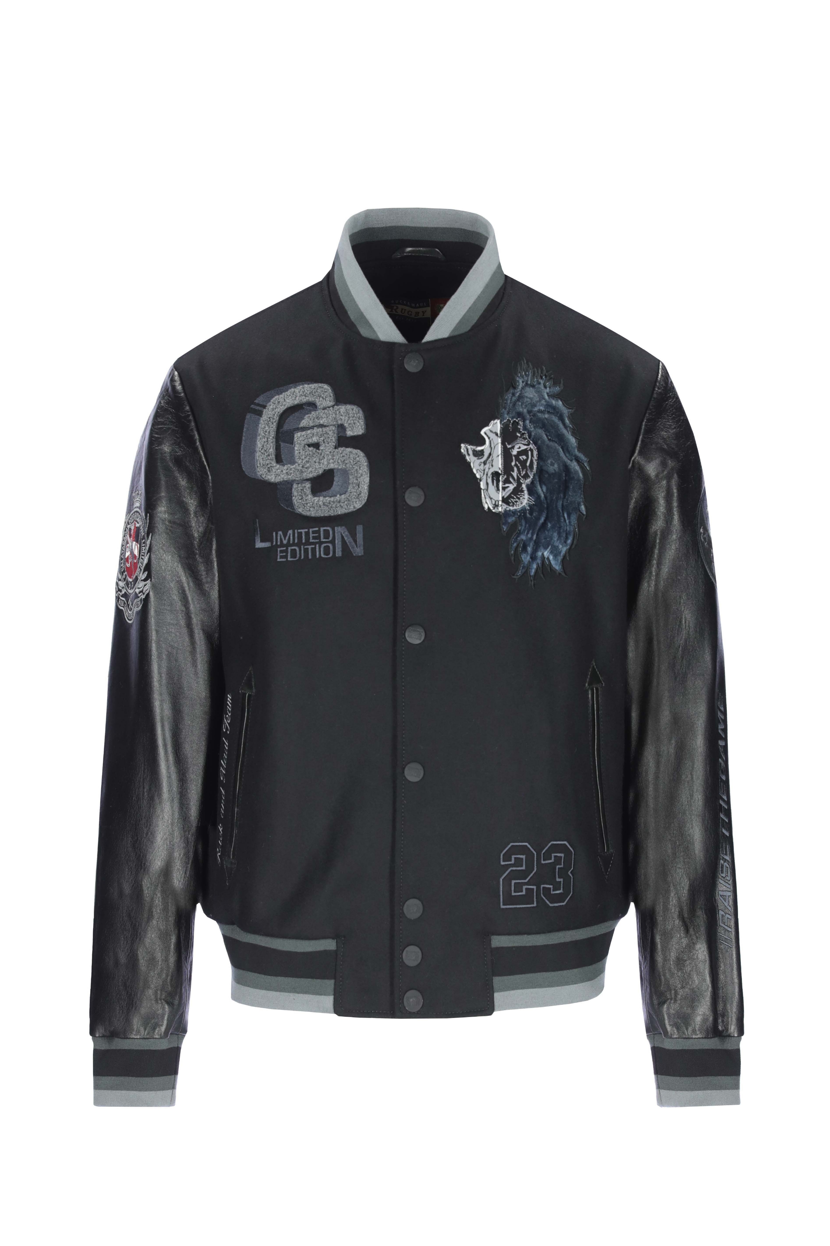 Schwarz Mann College-jacke