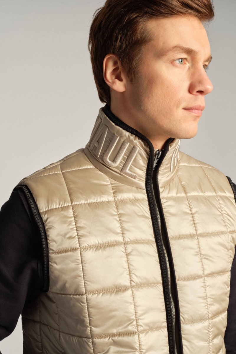 Beige Uomo Gilet