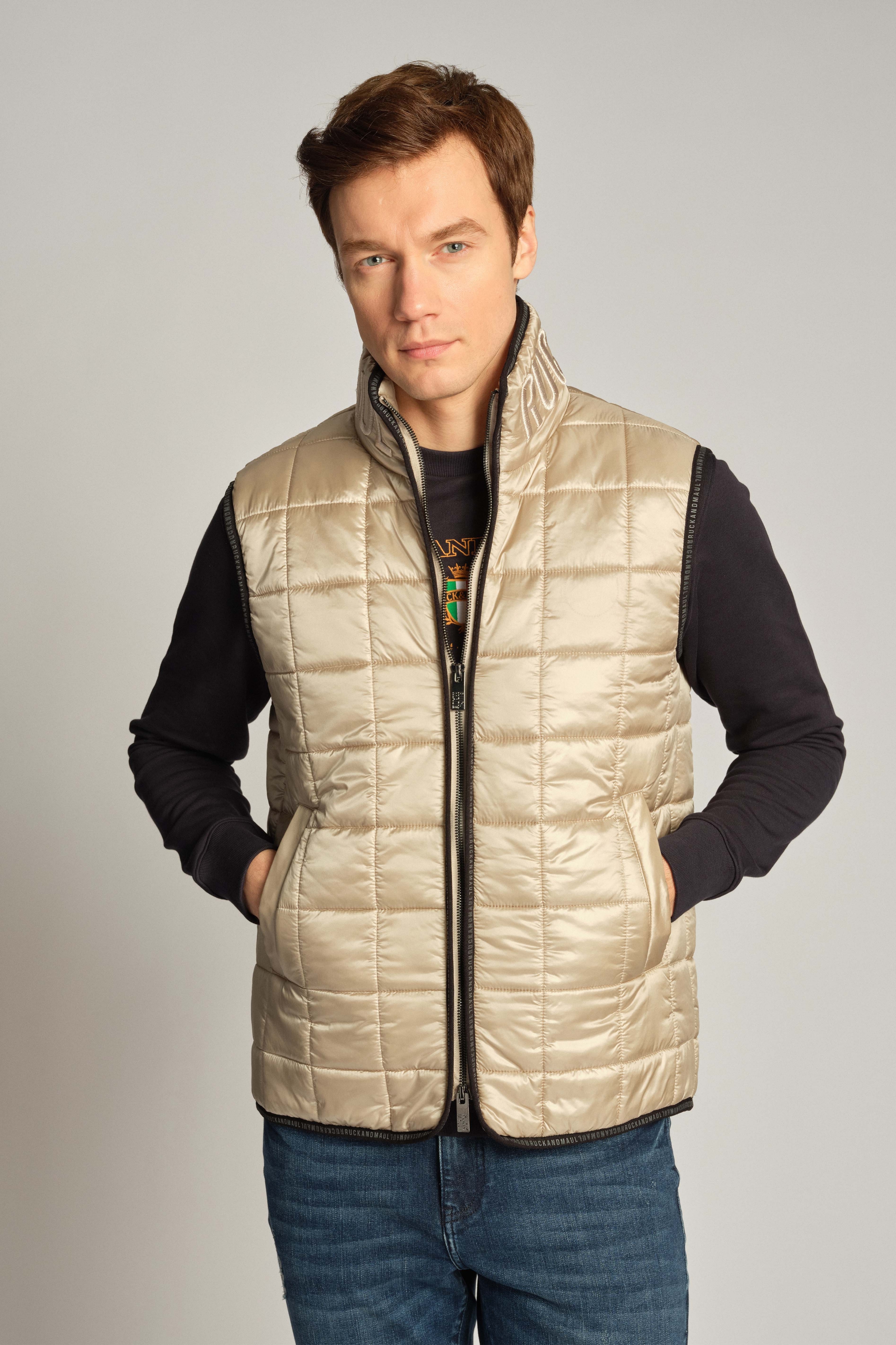 Beige Uomo Gilet