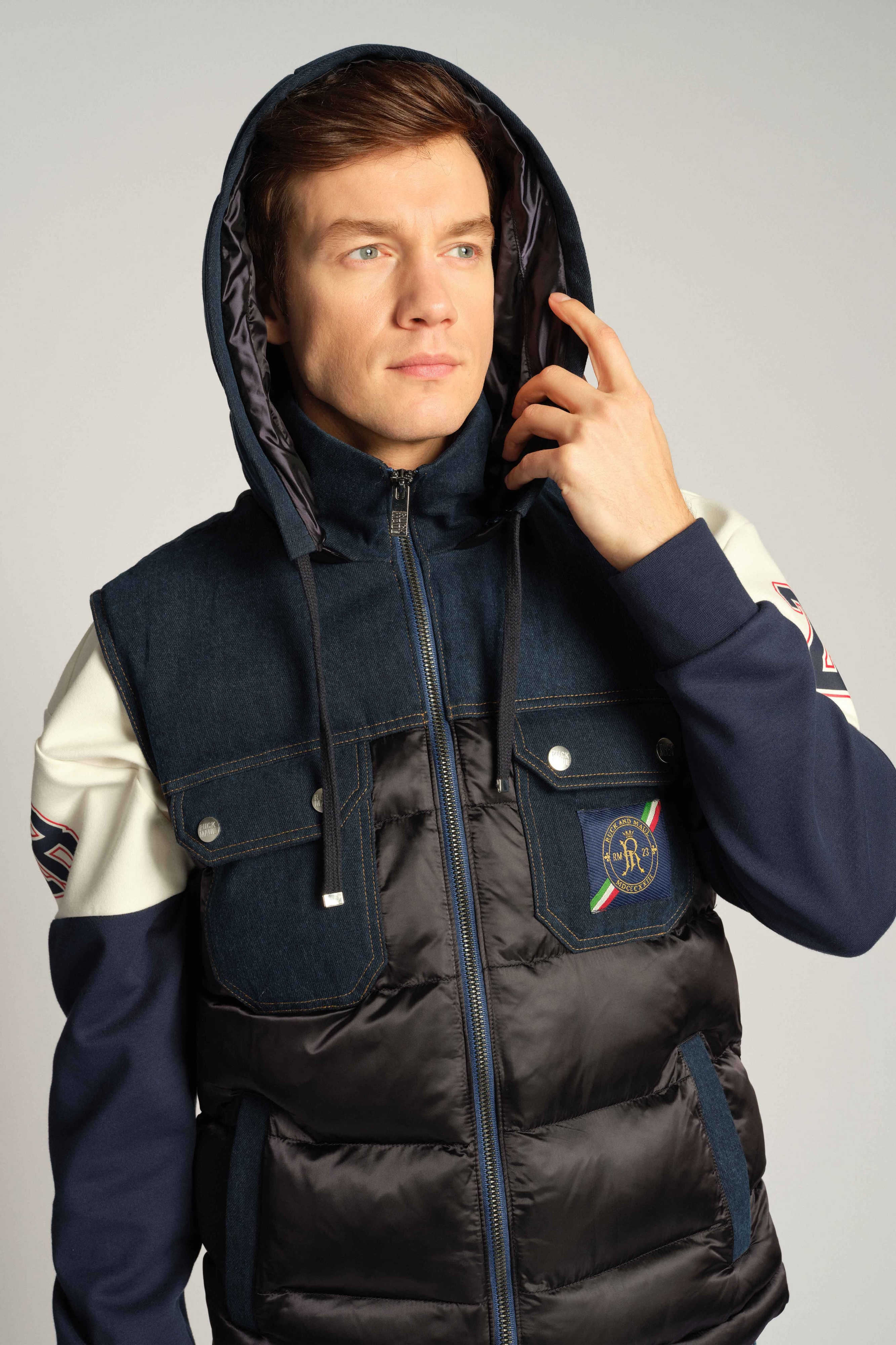 Blu Nero Uomo Gilet