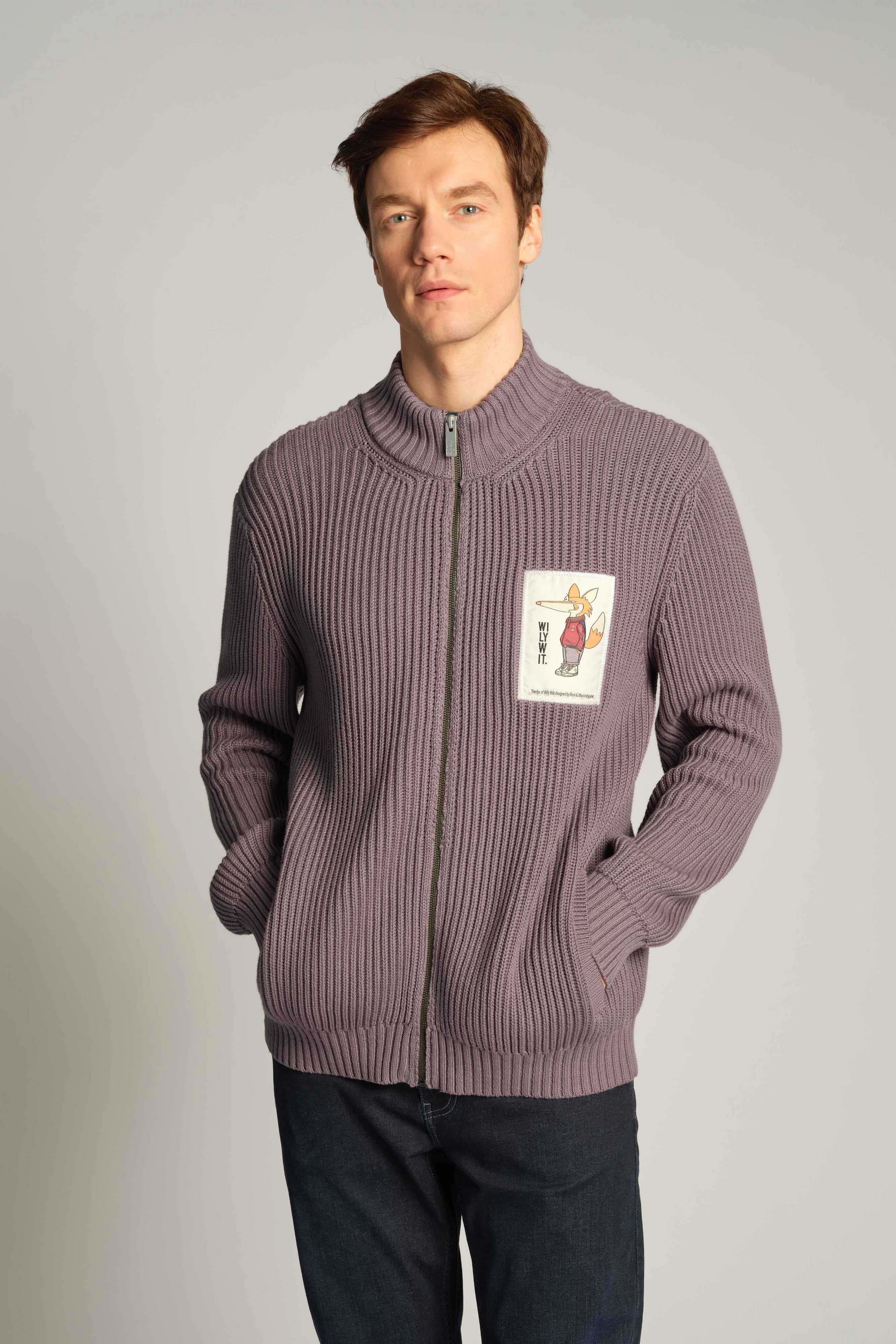 Castor Gray Men Cardigan 