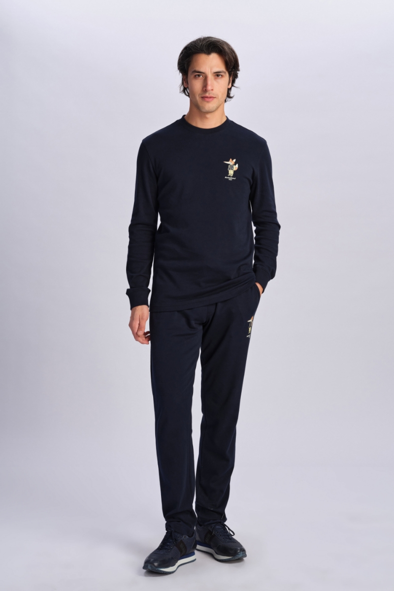 Navy Blue Men Sleepwear 