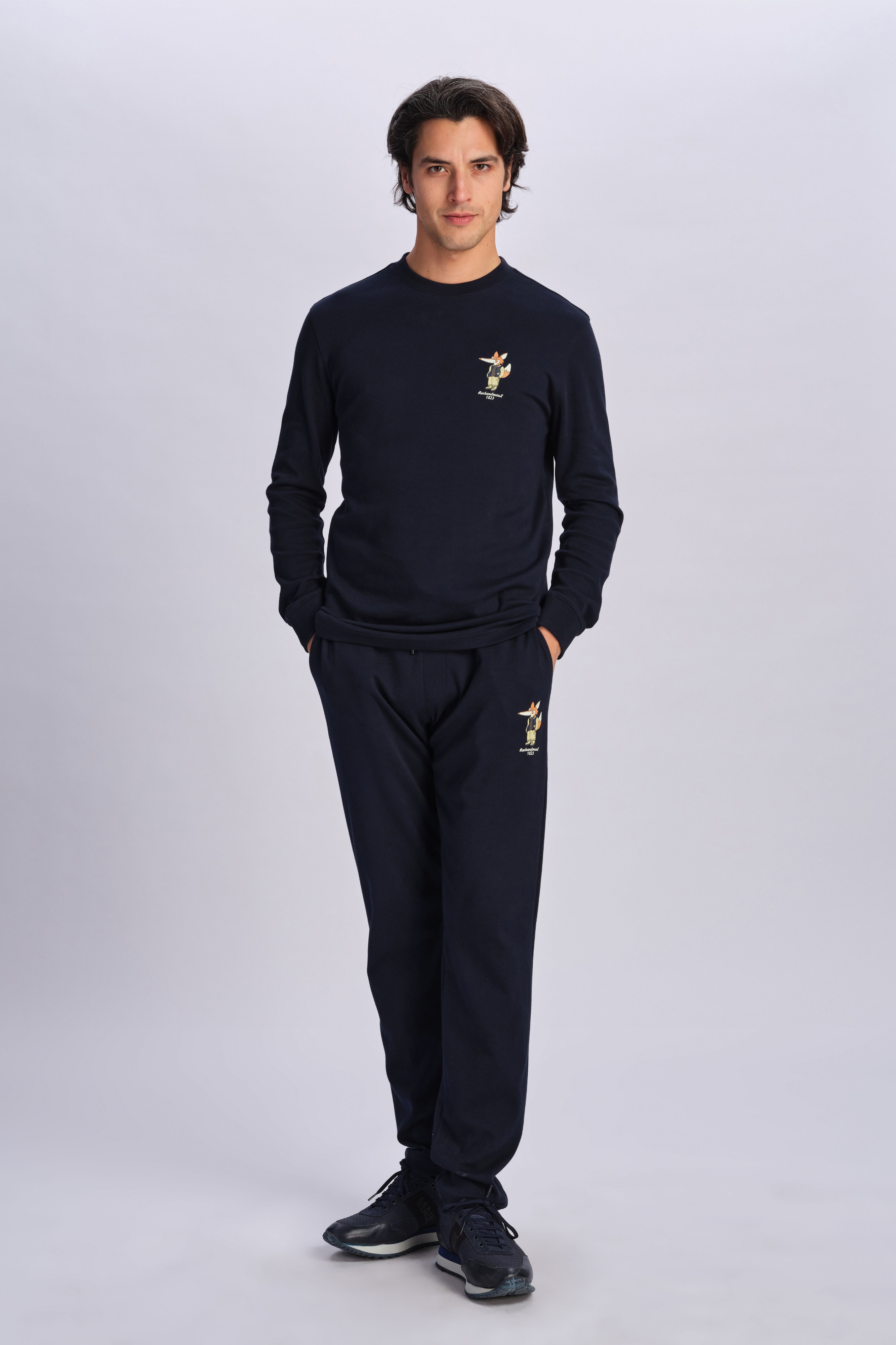 Navy Blue Men Sleepwear 