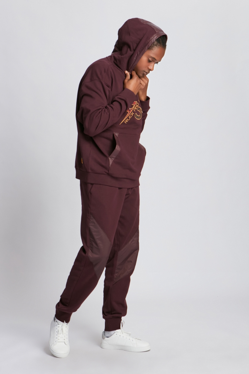 Maroon Men Sweatpants 