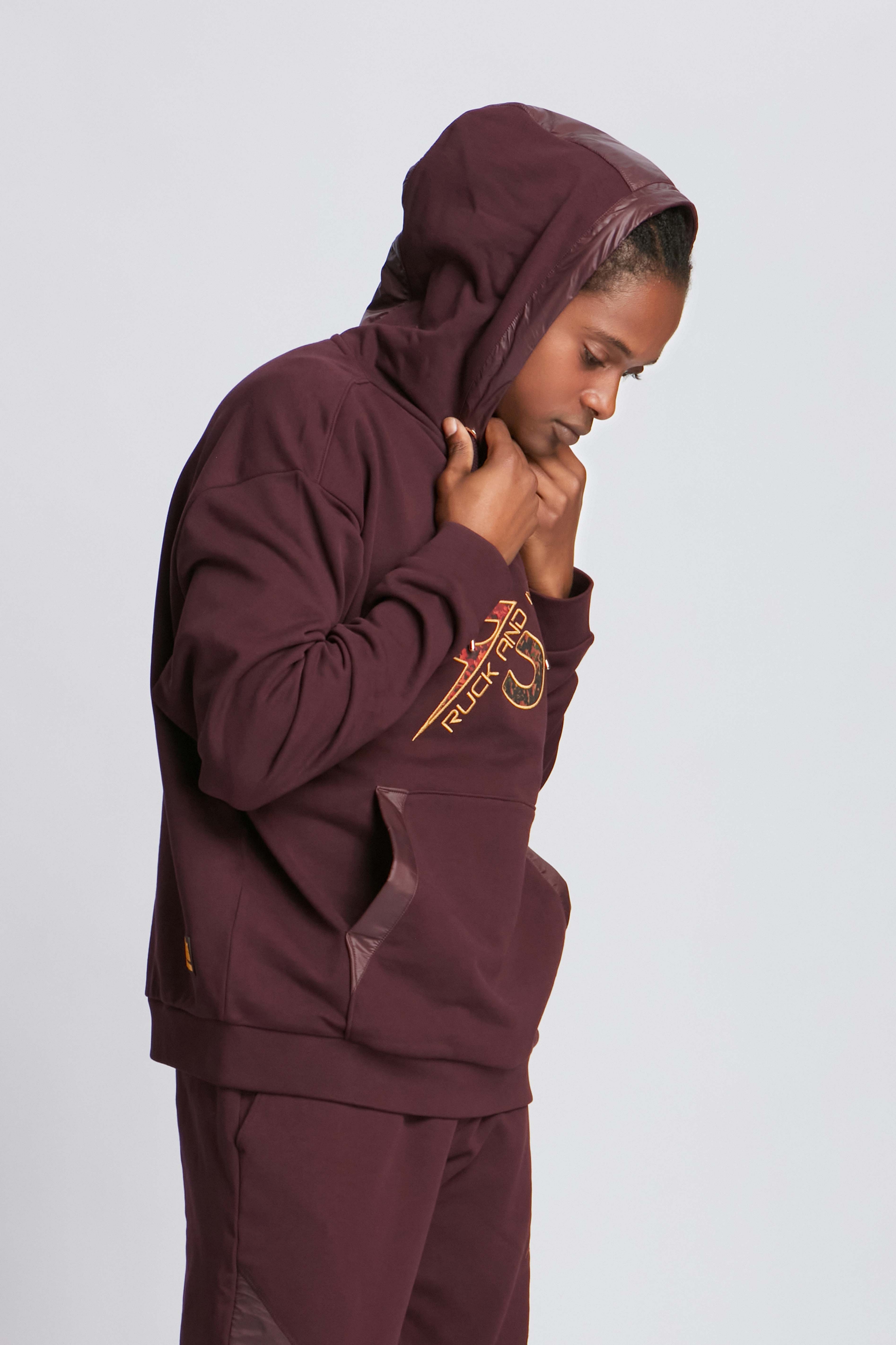 Maroon Men Hoodie 