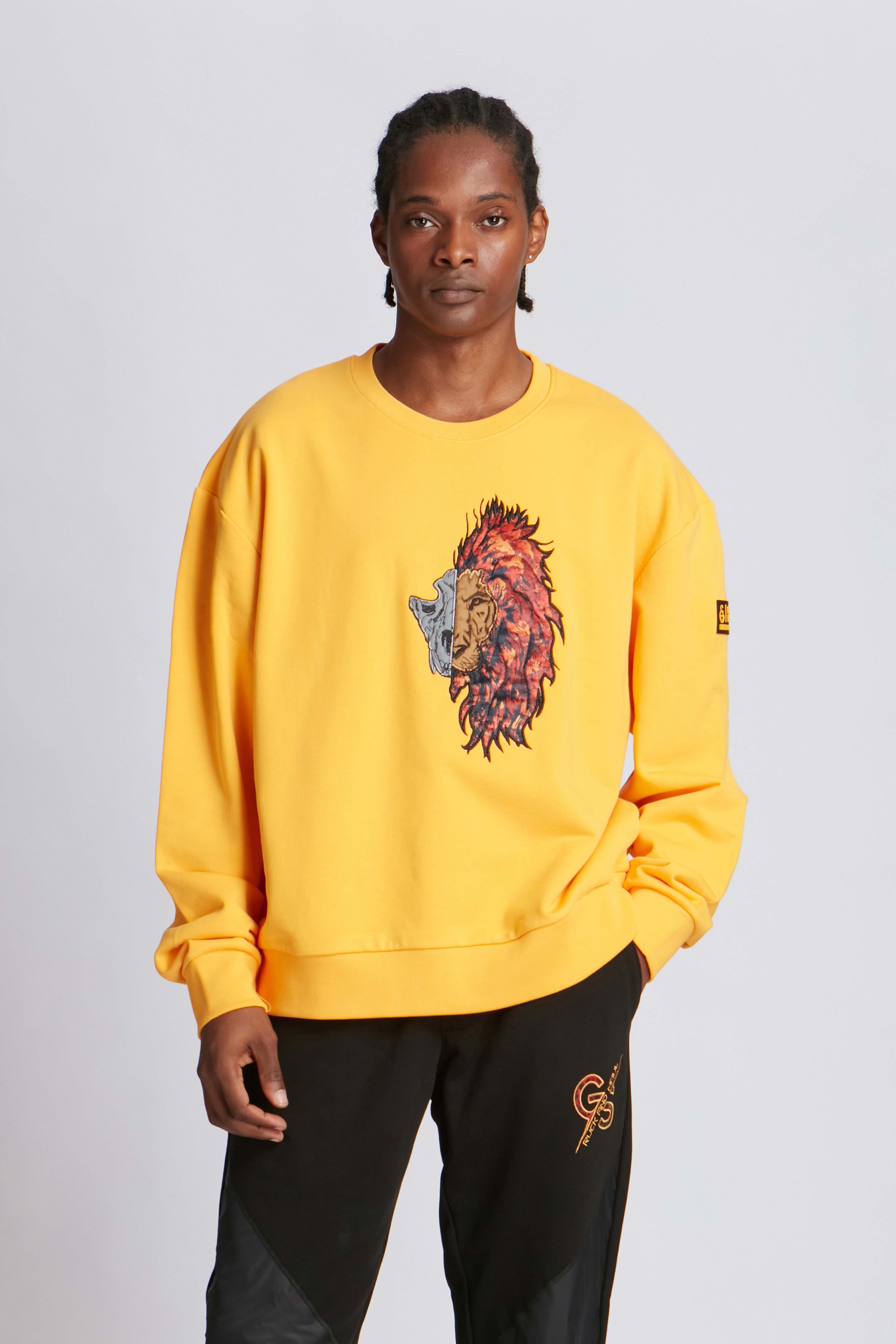 Safran Sarı Erkek Sweatshirt