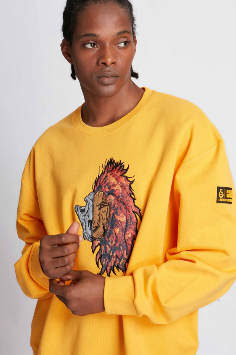 Safrangelb Mann Sweatshirt