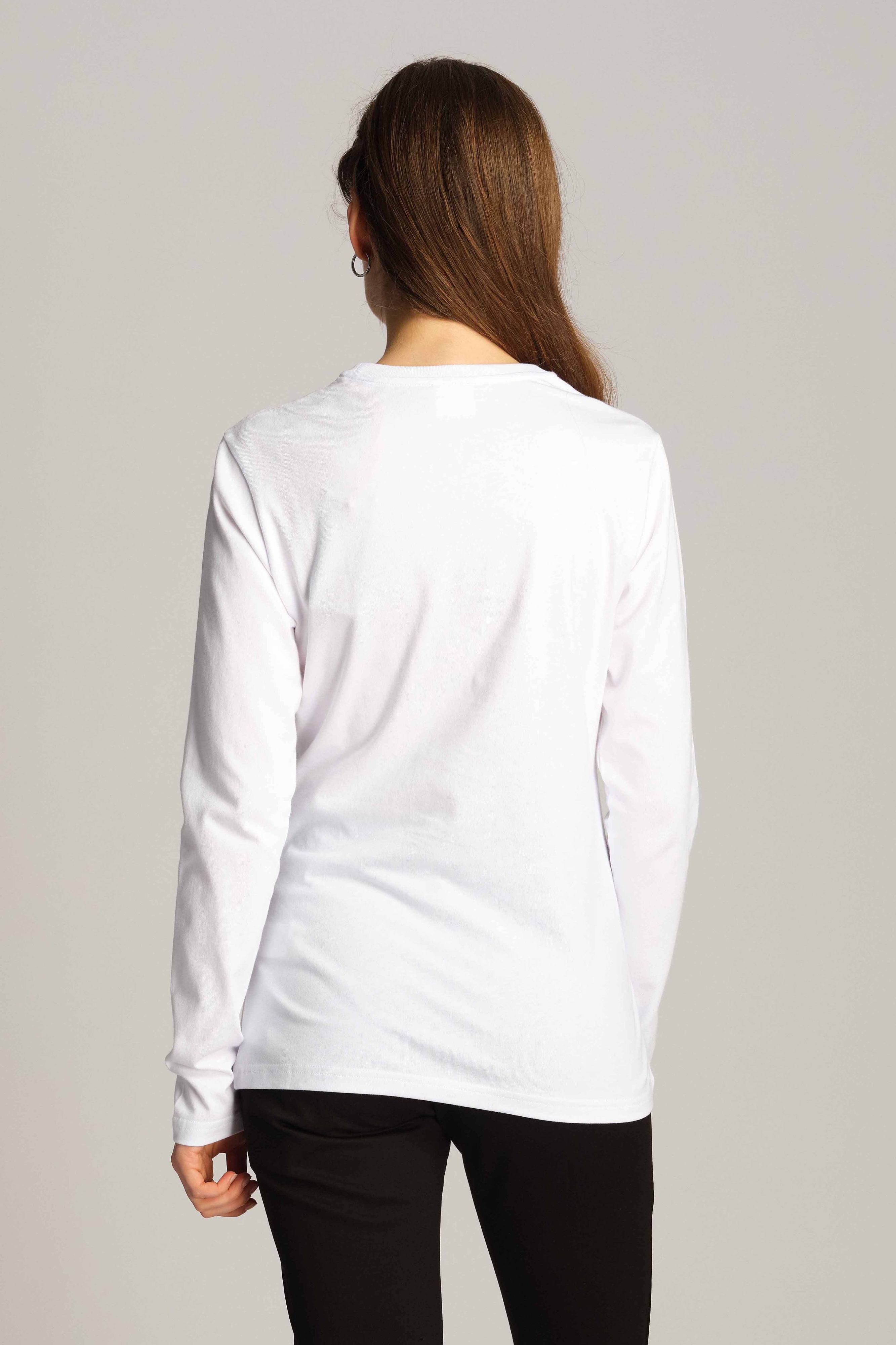 Whıte Women Long Sleeve T-shirt 