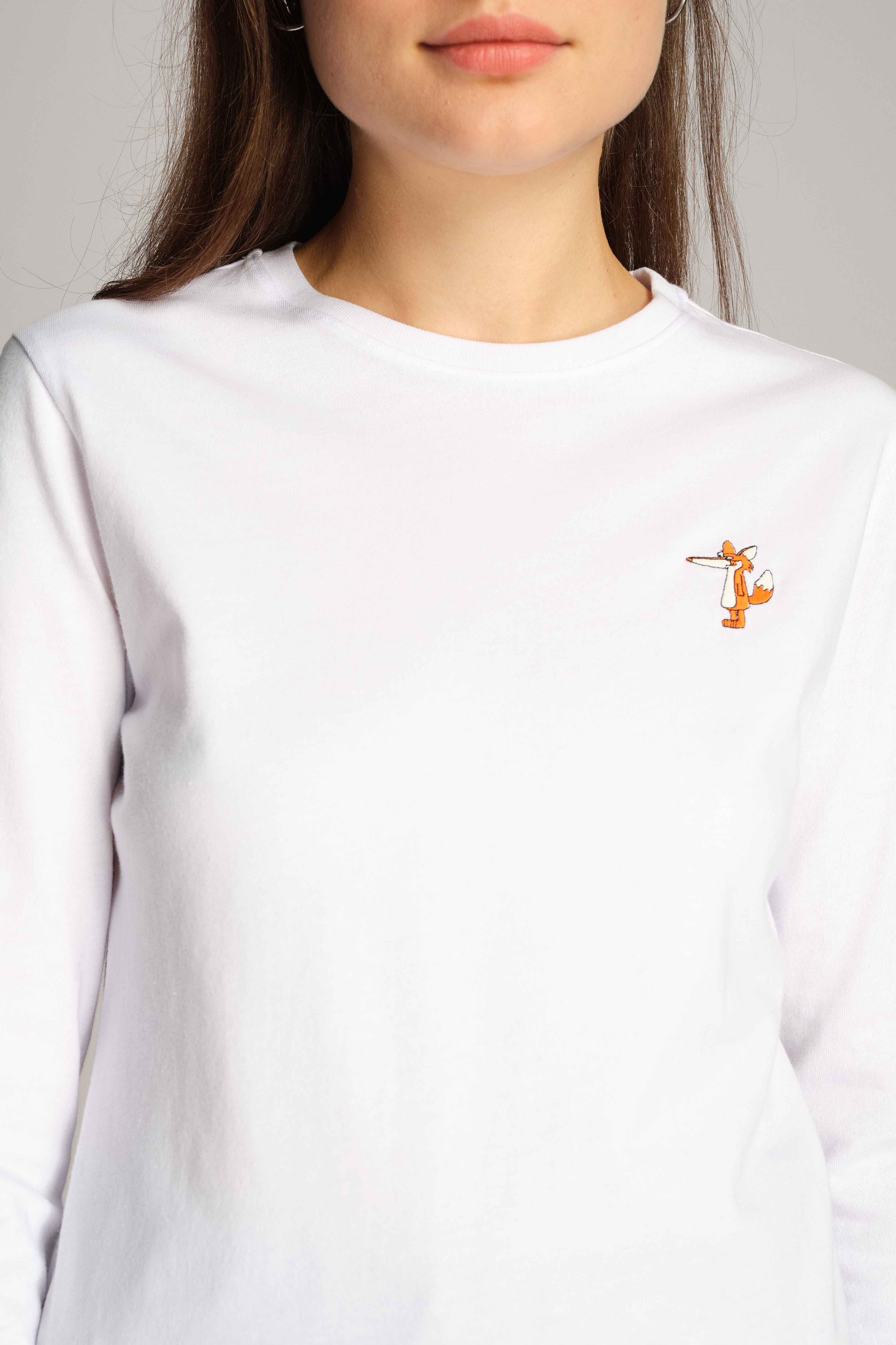 Whıte Women Long Sleeve T-shirt 