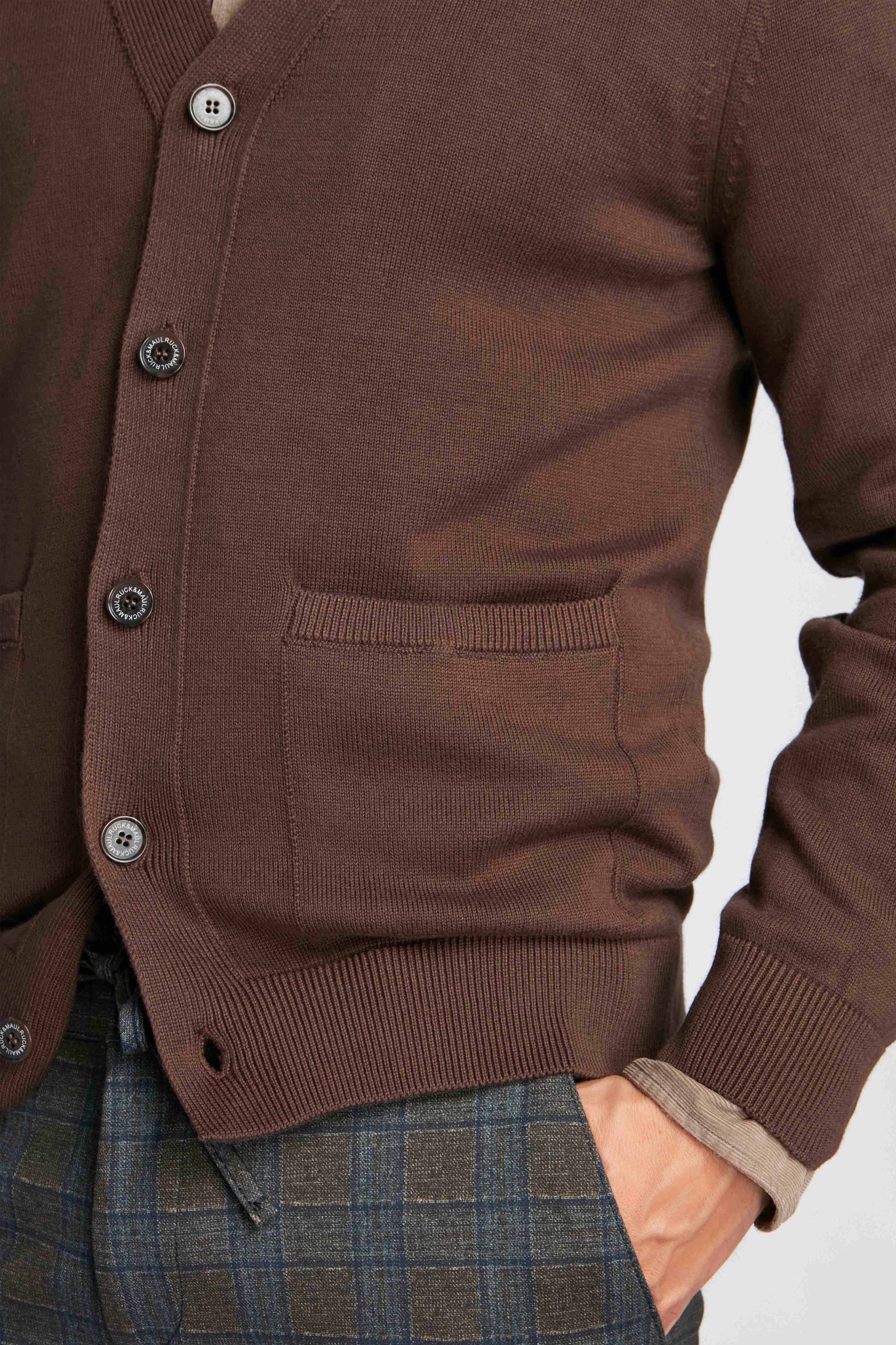 Marrone Uomo Cardigan